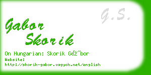 gabor skorik business card